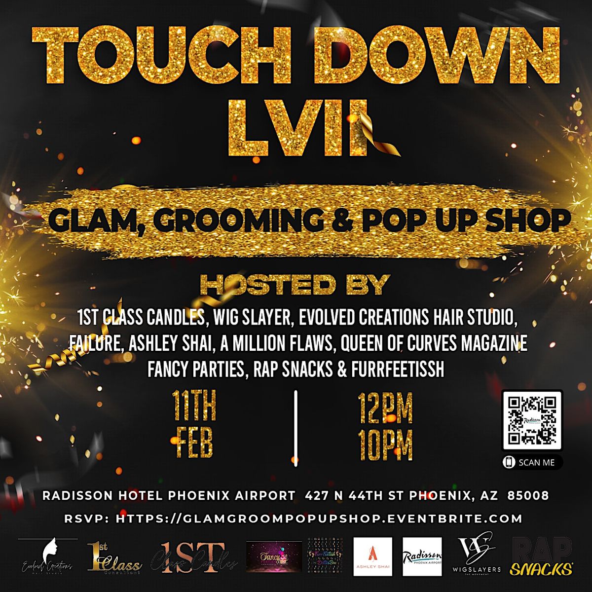 \u201cTouch Down LVII\u201d Glam, Grooming & Pop Up Shop!