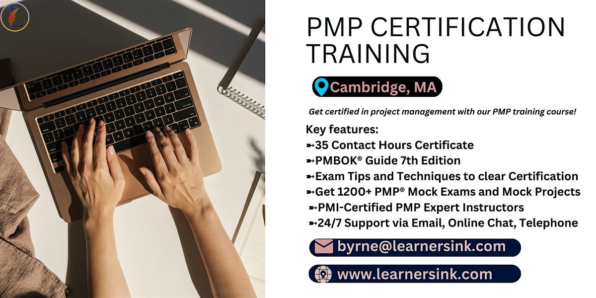 Confirmed 4 Day PMP exam prep workshop in Cambridge, MA