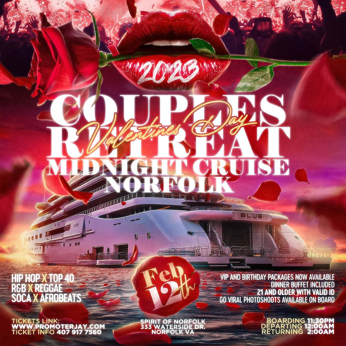 2023 Couples Retreat Valentines Day Midnight Cruise, The Spirit of