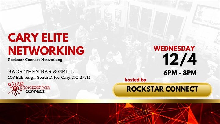 Free Cary Elite Rockstar Connect Networking Event (December, NC)