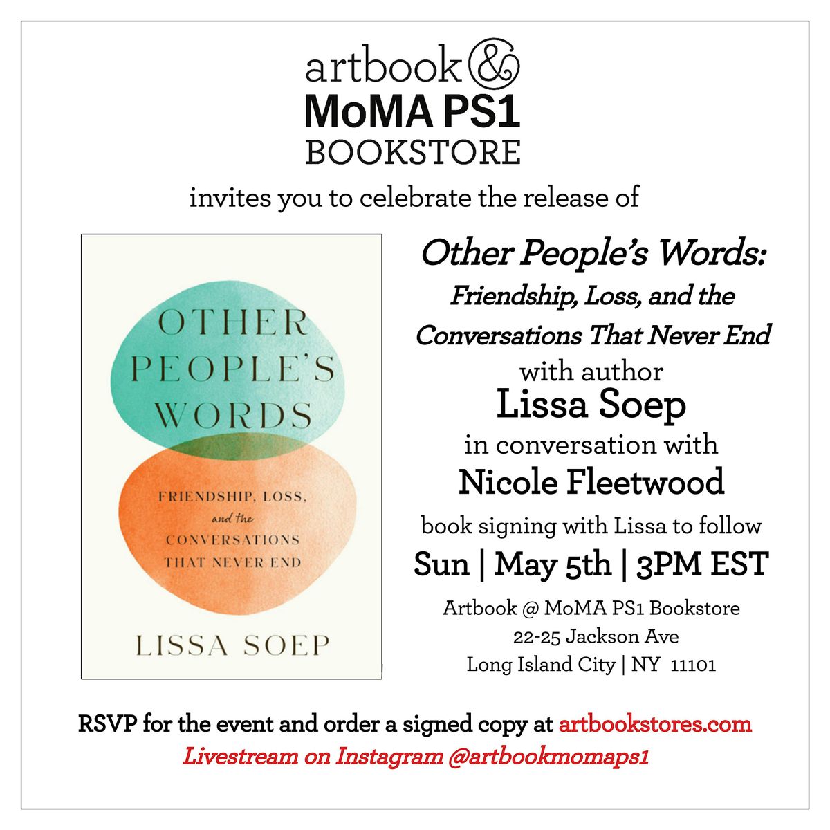 Book Launch: Lissa Soep. Other People\u2019s Words