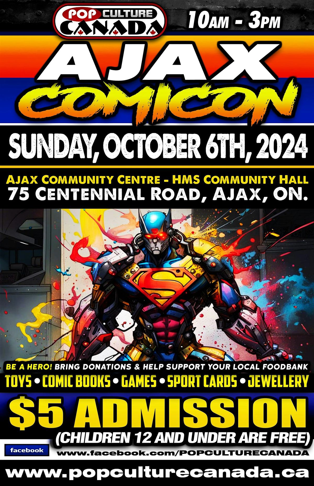 Ajax ComiCon : October 6th 2024  :  Comic Con