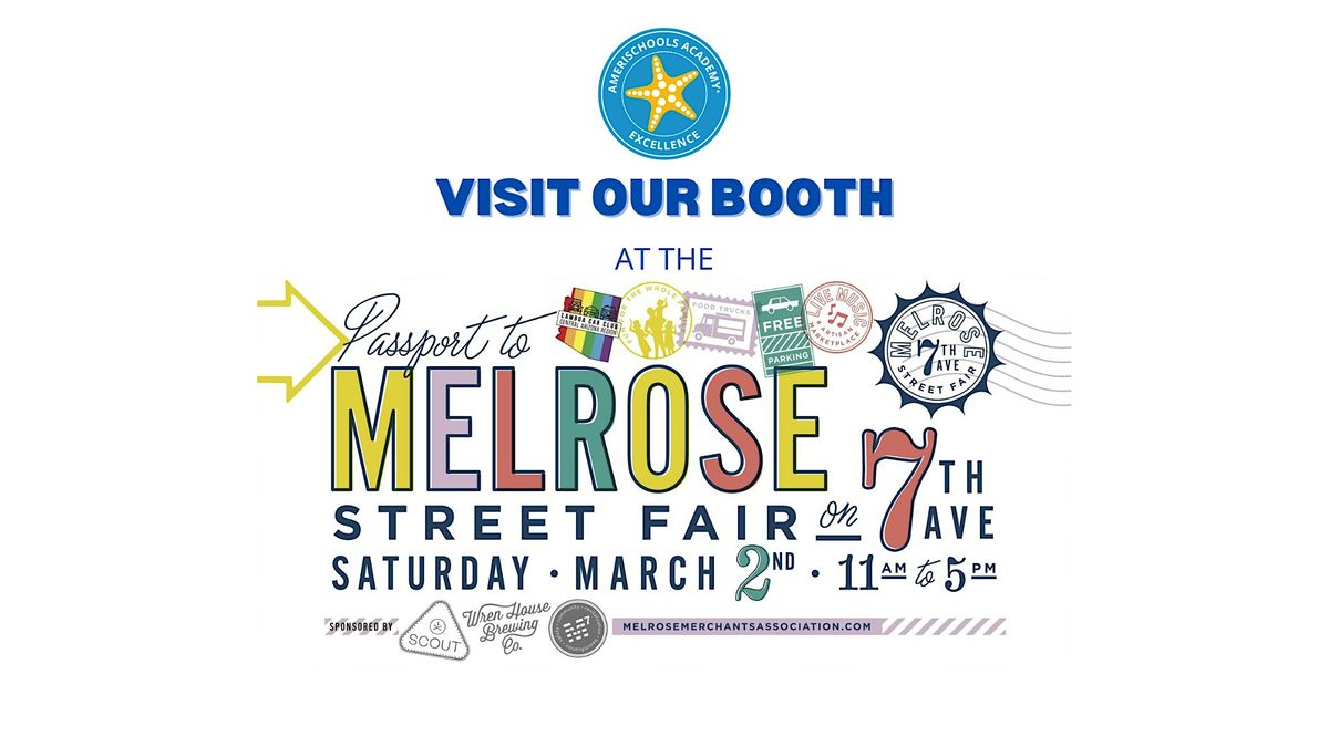 Visit Our Booth at Melrose Street Fair, Phoenix, 2 March 2024