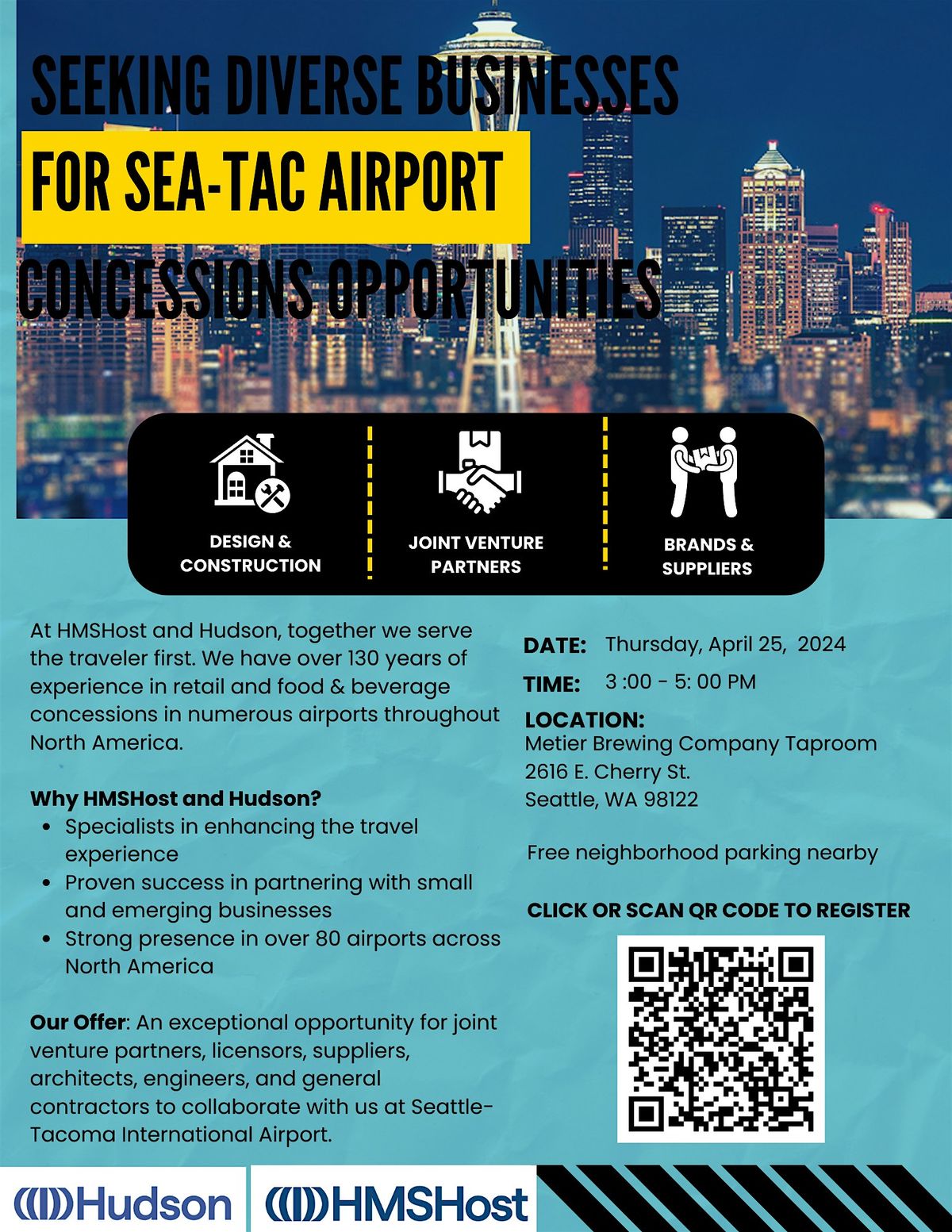 HMSHost and Hudson Small Business Outreach for SEA-TAC Airport