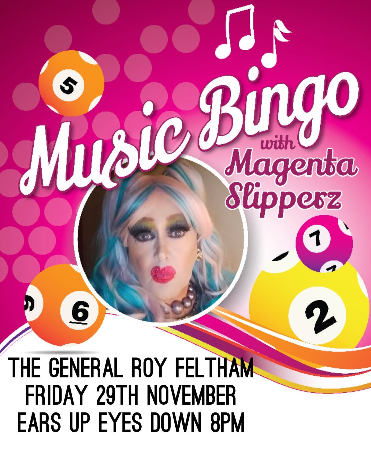 Magenta Slipperz Music Bingo Bango Night 