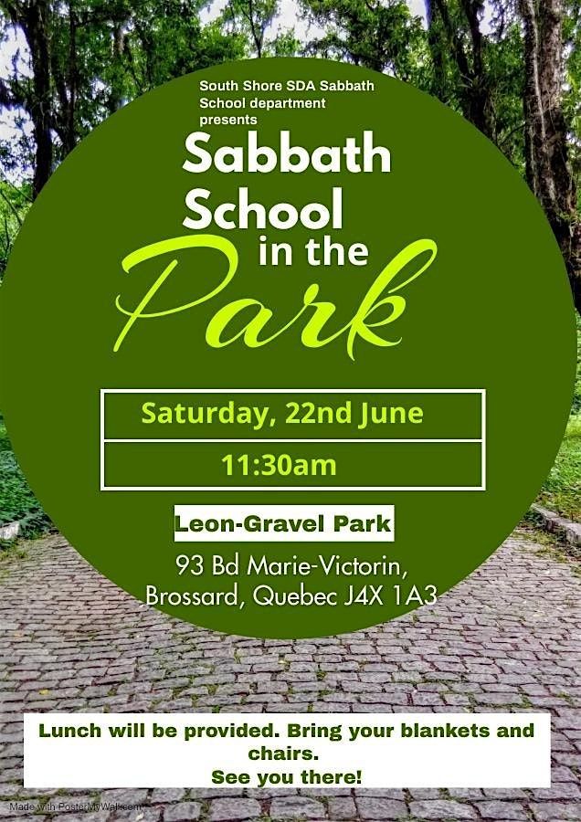 Sabbath School in the Park