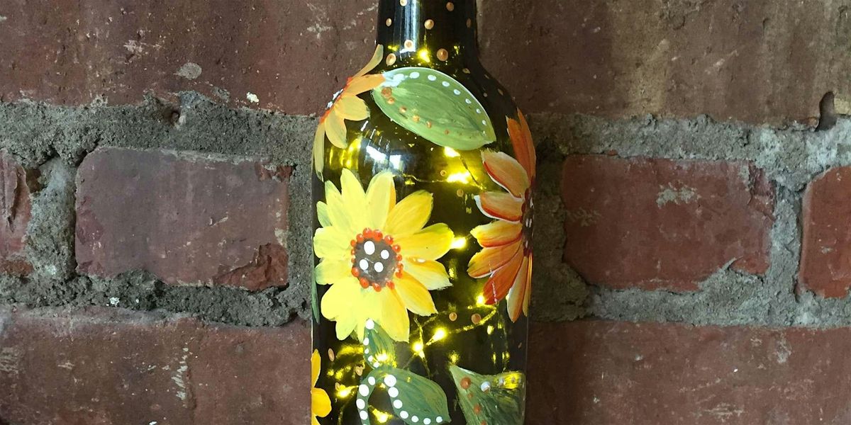 Fall Wine Bottle With Lights - Paint and Sip by Classpop!\u2122