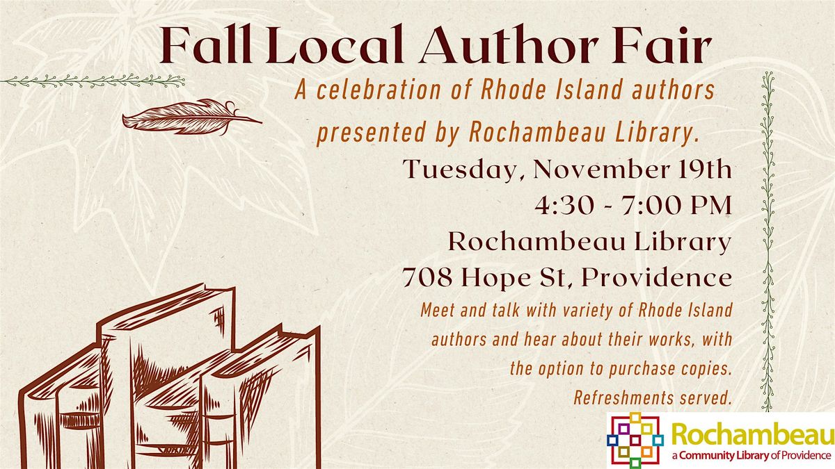 Fall Local Author Fair at Rochambeau Library