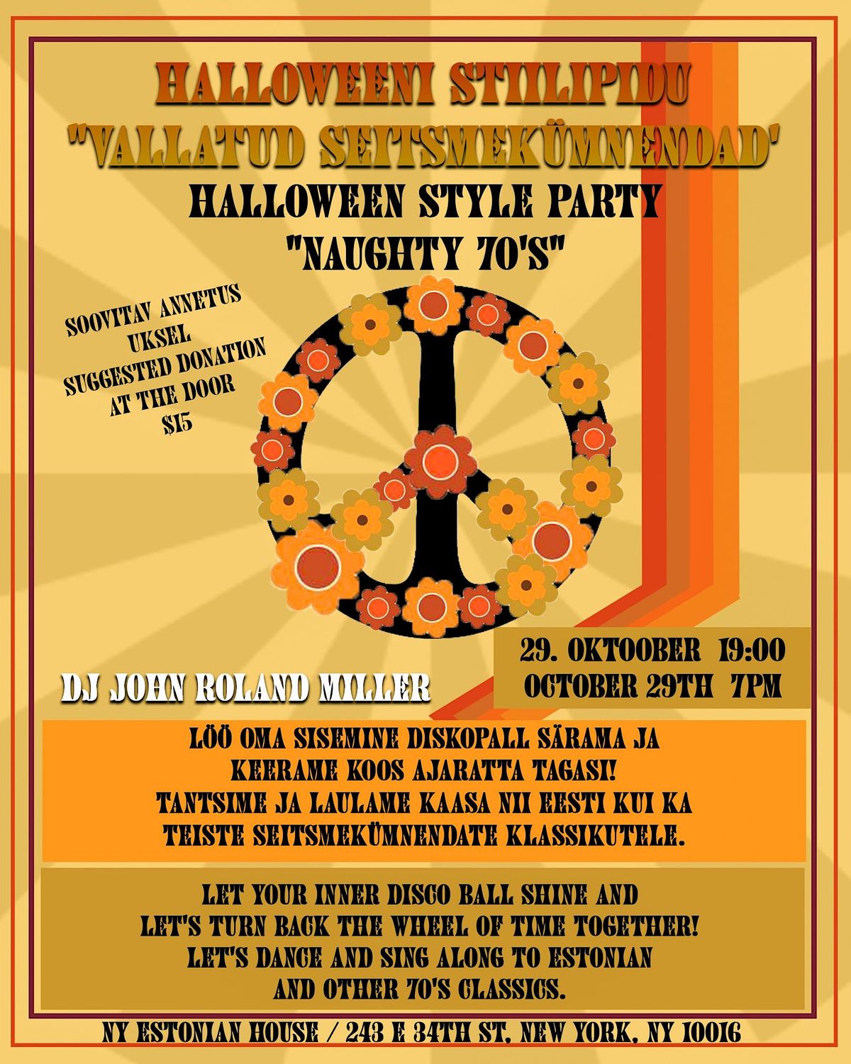 Halloweeni stiilipidu Vallatud seitsmek\u00fcmnendad \/ Style Party Naughty 70's