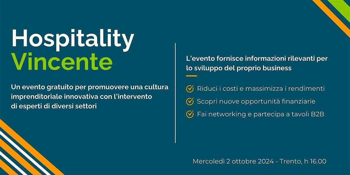 Evento Hospitality - 2 ottobre 2024