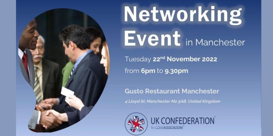 Networking event in Manchester, Gusto Italian Manchester, 22 November 2022