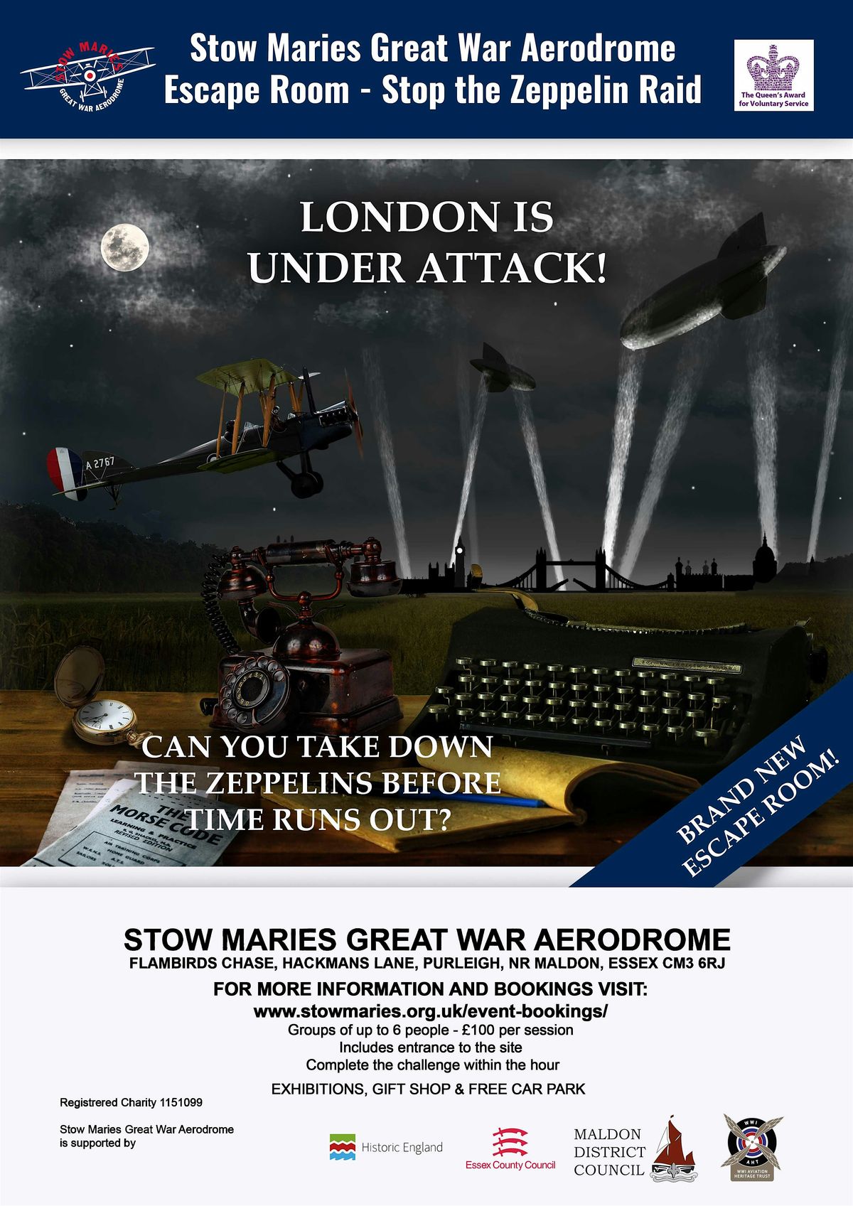 Stow Maries Great War Aerodrome Escape Room Experience 20 July