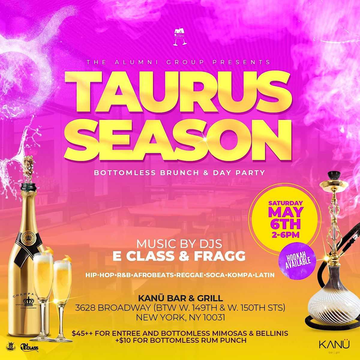 Taurus Season Celebration - Bottomless Brunch & Day Party, Kanü Bar ...