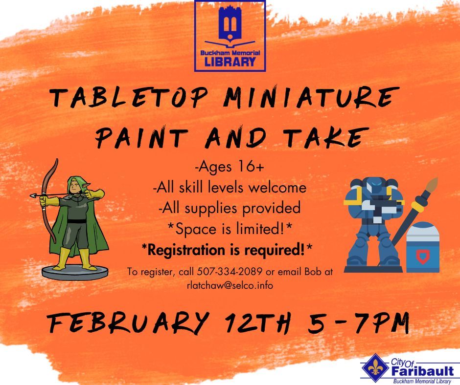 Tabletop Miniature Paint and Take