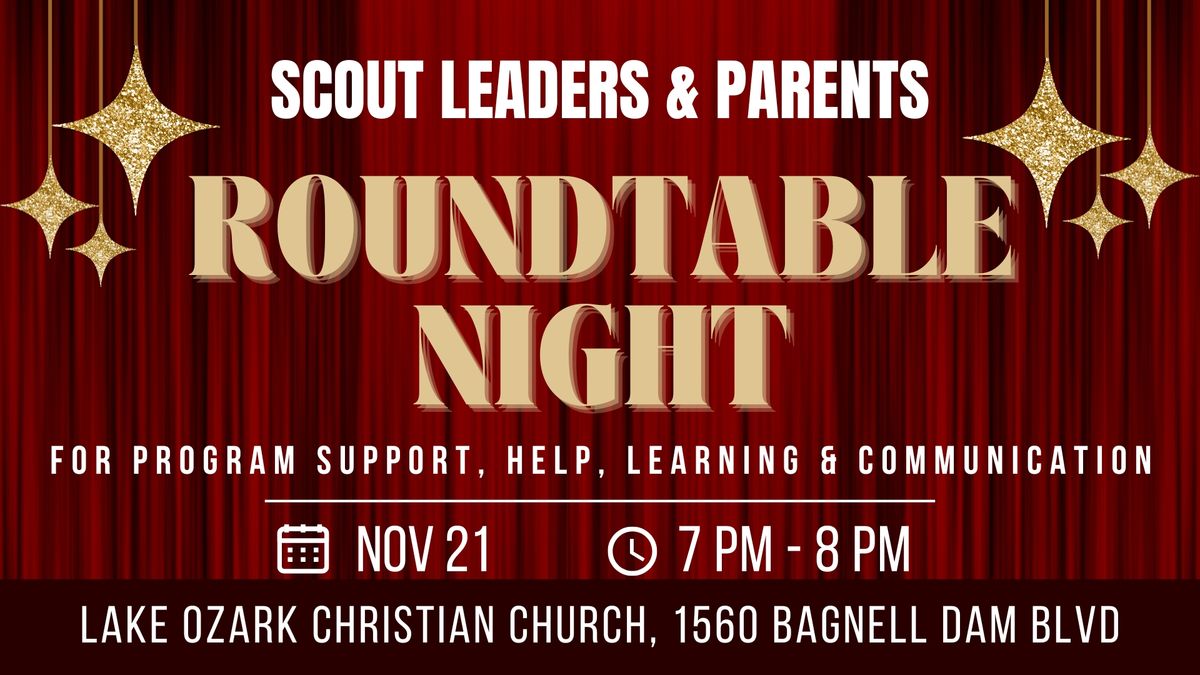 Roundtable-For ALL Scouting Adults!