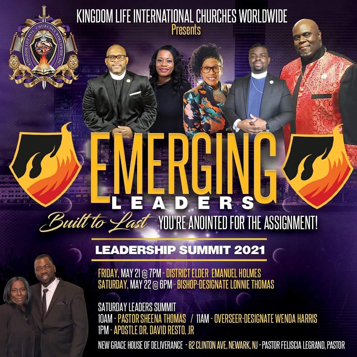 Emerging Leaders Leadership Conference, 82 Clinton Ave, Newark, 21 May