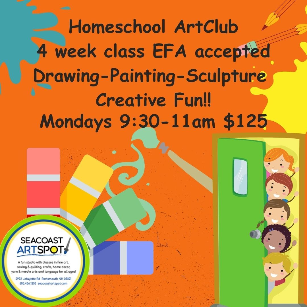 Homeschool Art Club! 4 weeks $125