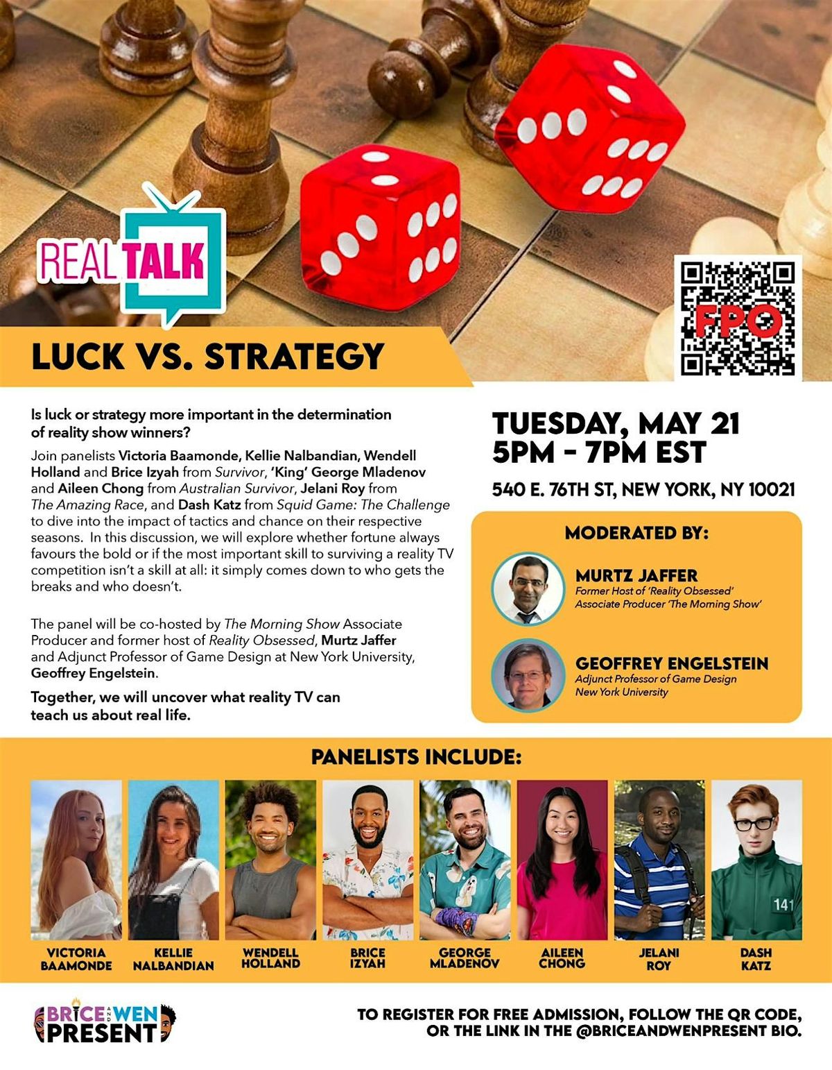 Brice & Wen Present "Real Talk: Luck v. Strategy"