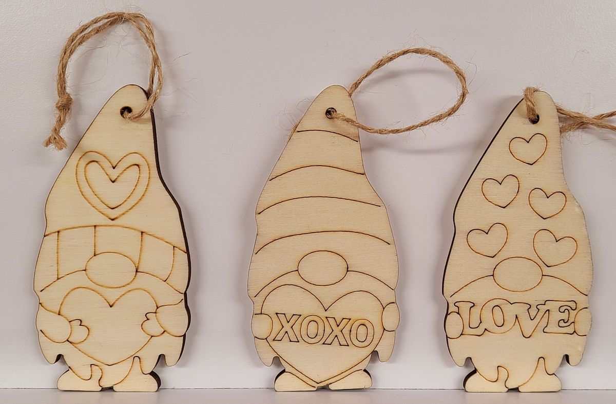 Valentine Gnome Ornaments