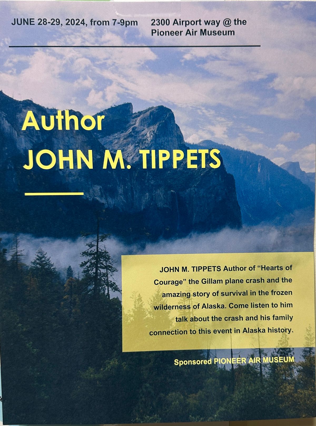 Guest speaker and Author John M. Tippets