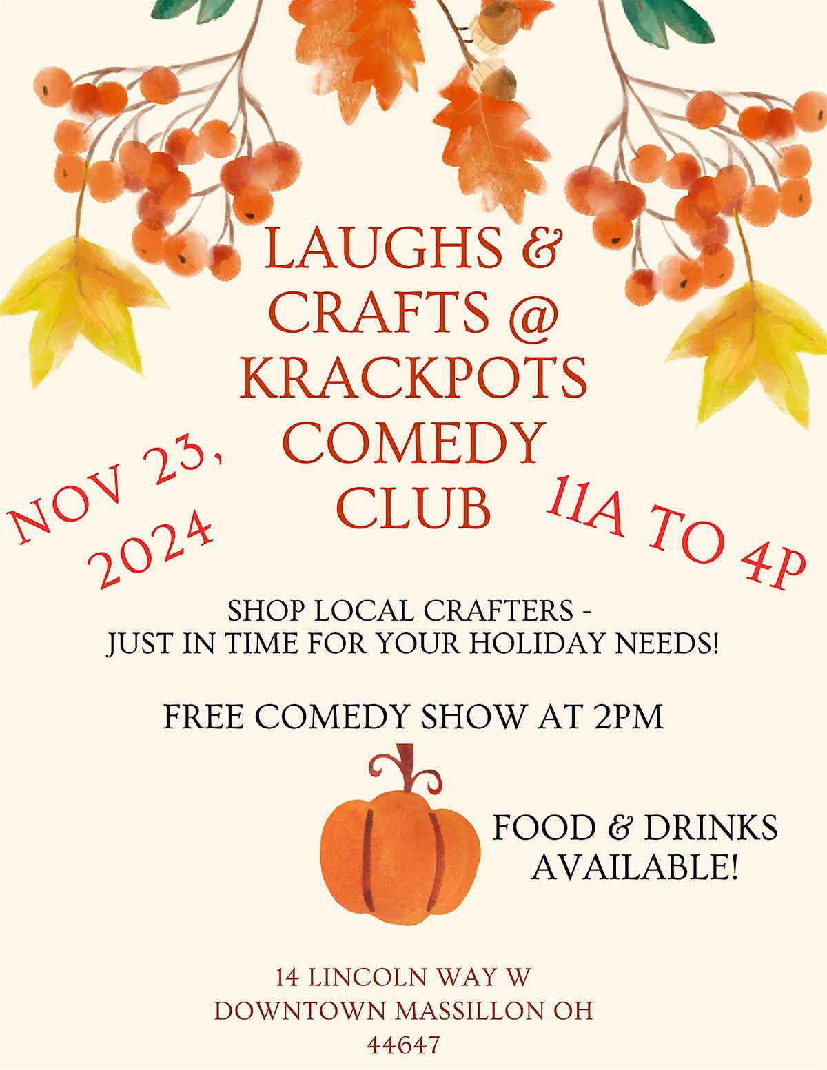 Laughs & Crafts @ Krackpots Comedy Club