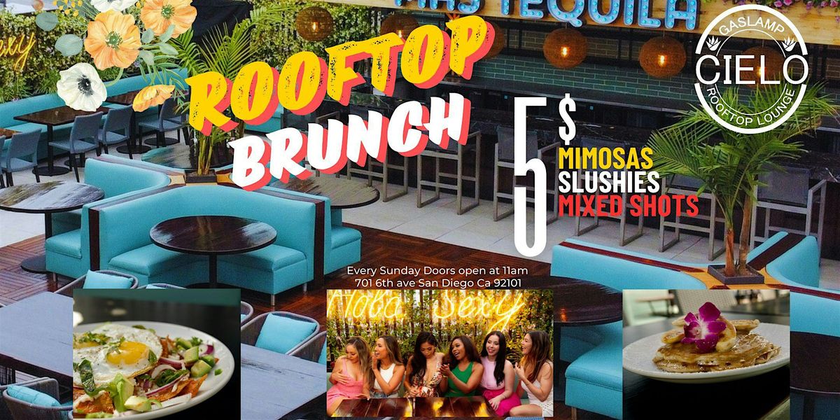 Rooftop Reggaeton Brunch $5 mimosas and slushies