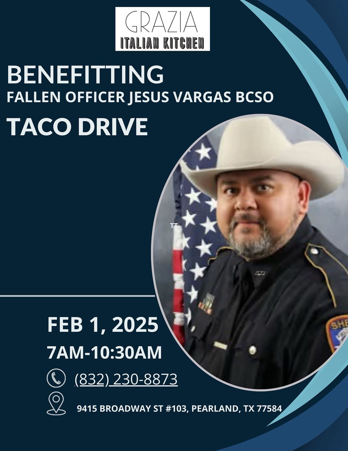  Mark your calendars, February 1. Taco drive for the Vargas family