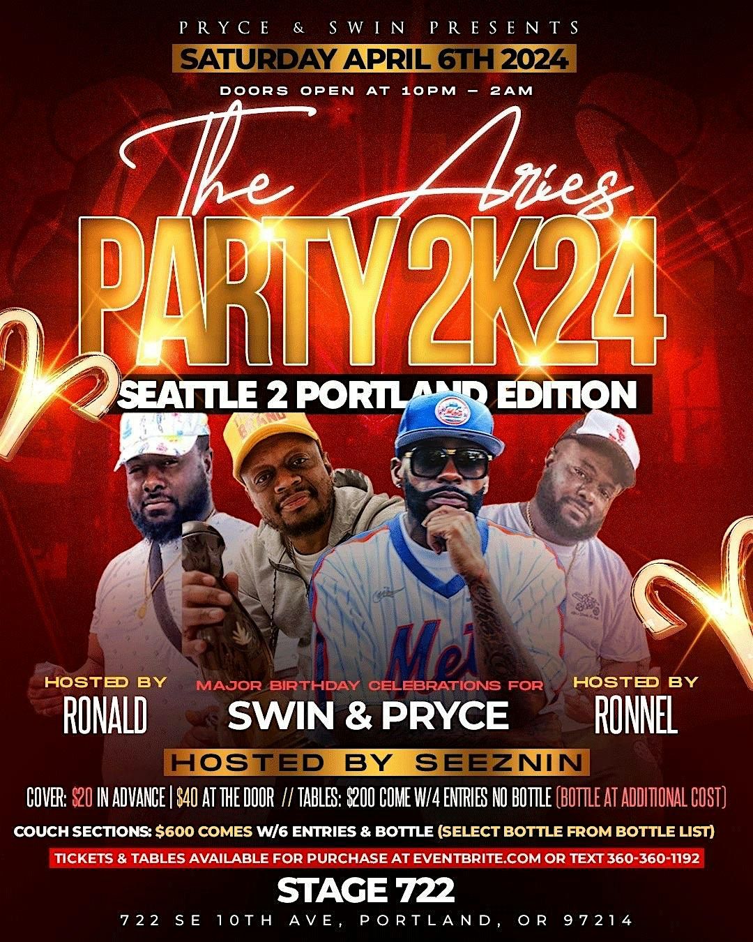 THE ARIES PARTY 2K24 | SEATTLE 2 PORTLAND