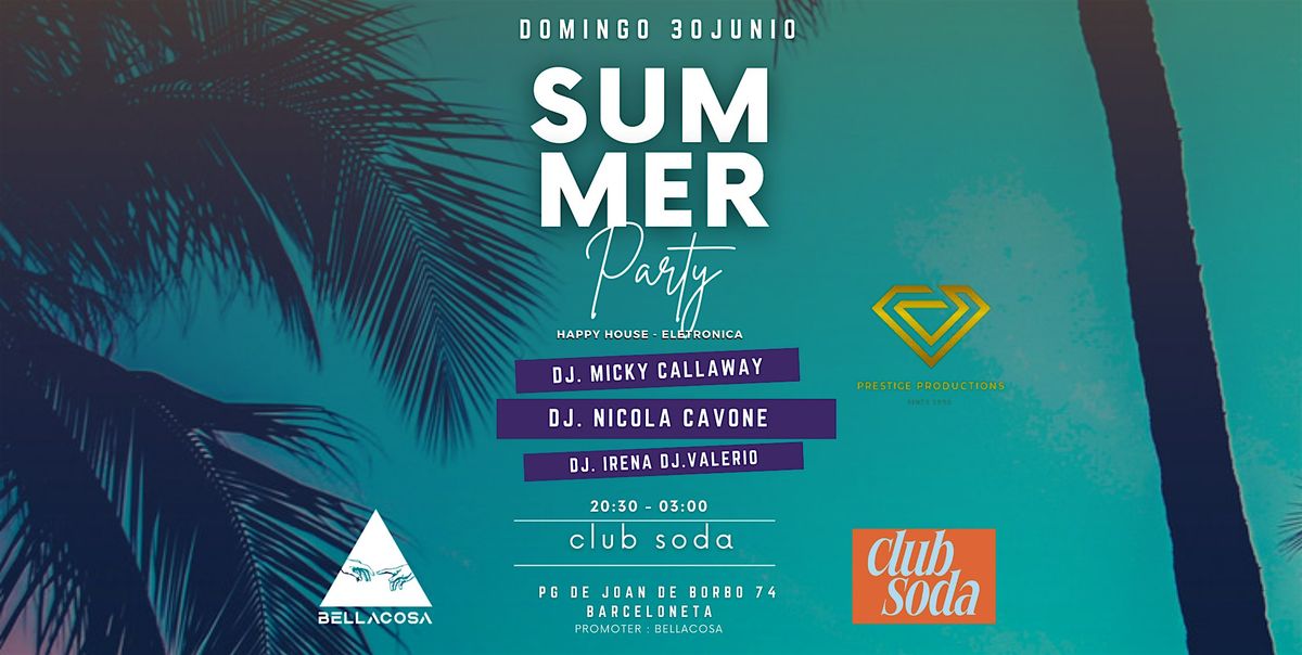 Eletronik Summer Party SeaFront Barceloneta Club Soda