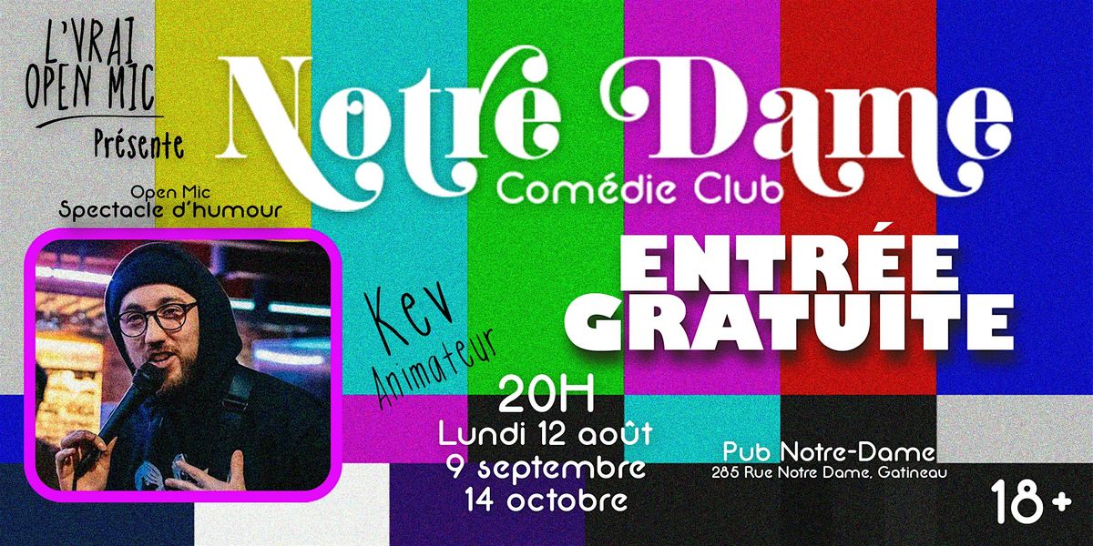 Spectacle D'humour Gatineau Gratuit Open Mic Stand Up Com\u00e9die