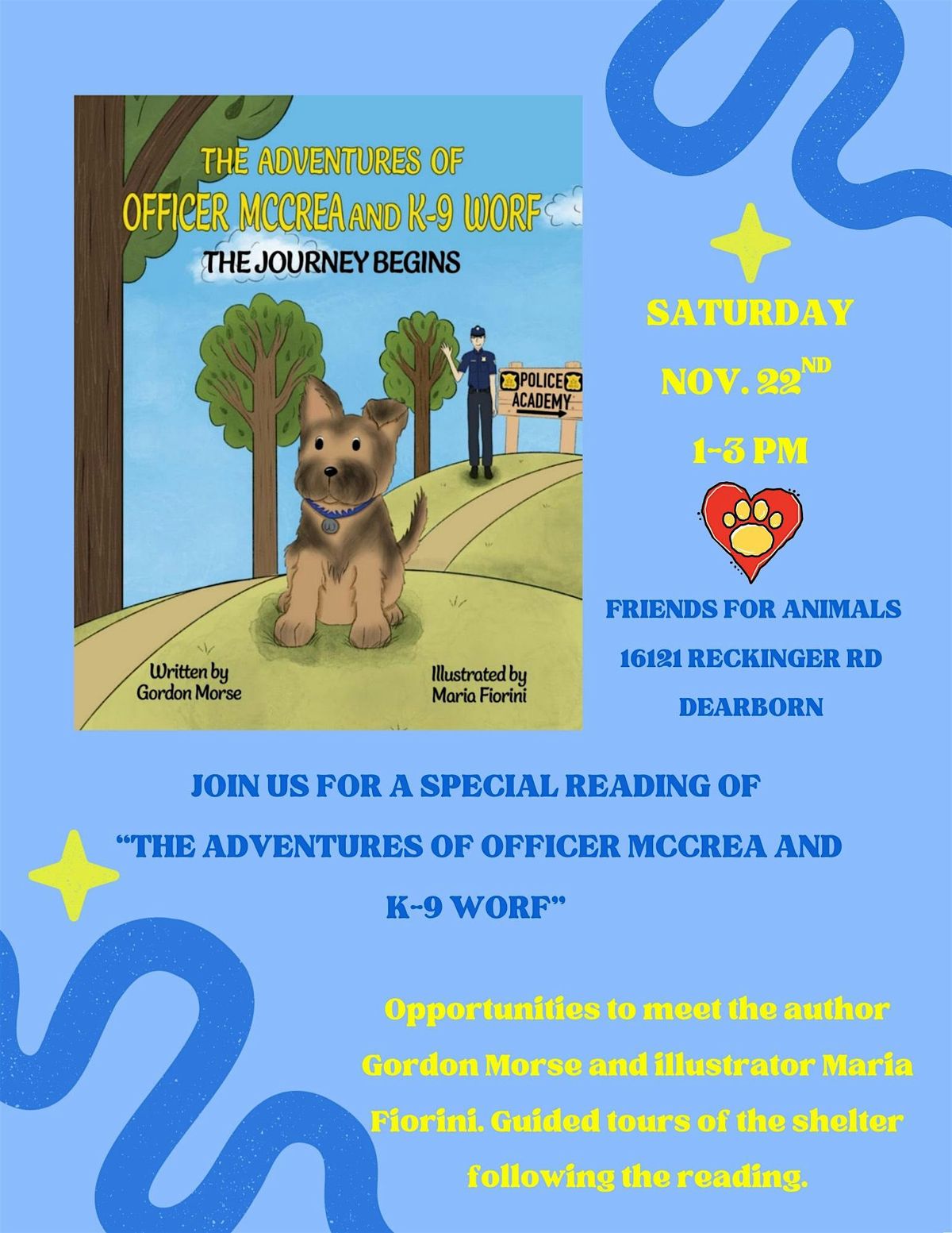 The Adventures of Officer McCrea and K-9 Worf - Book Reading & Signing