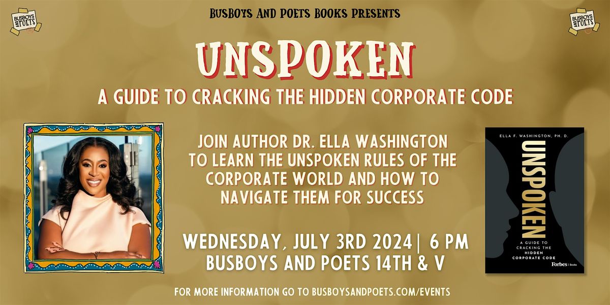 UNSPOKEN | A Busboys and Poets Books Presentation