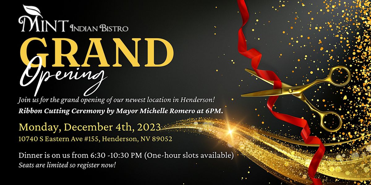 Mint Indian Bistro Henderson Grand Opening, Mint Indian Bistro