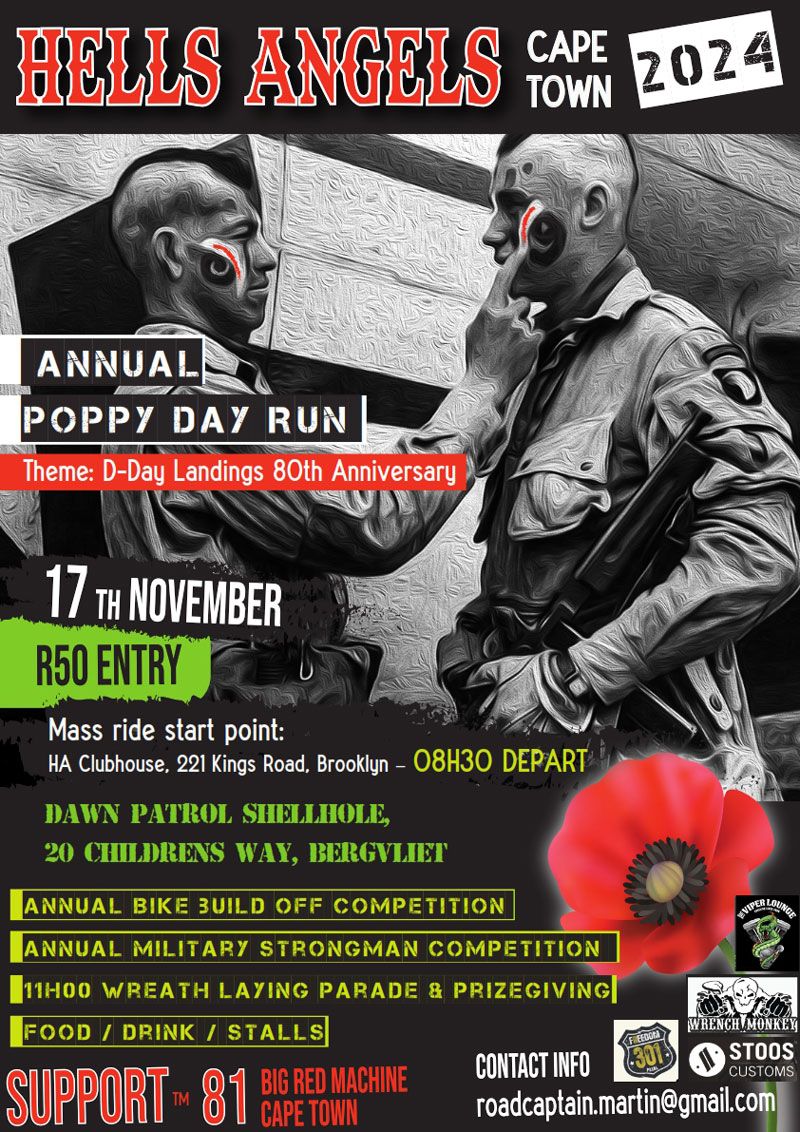 Hells Angels Cape Town - Poppy Day Run 2024