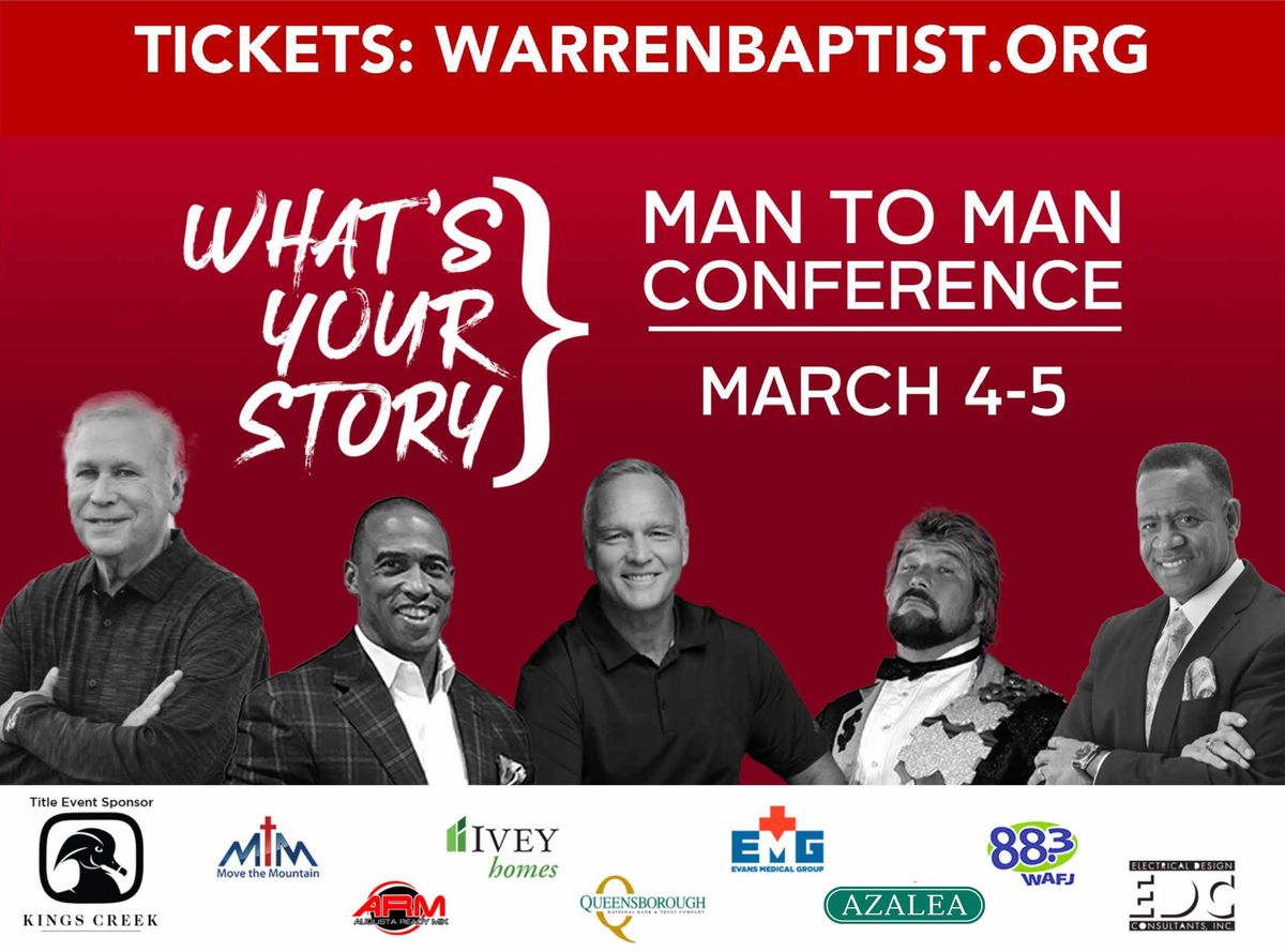 Man to Man Conference 2022, Warren Baptist Church, Augusta, 4 March to