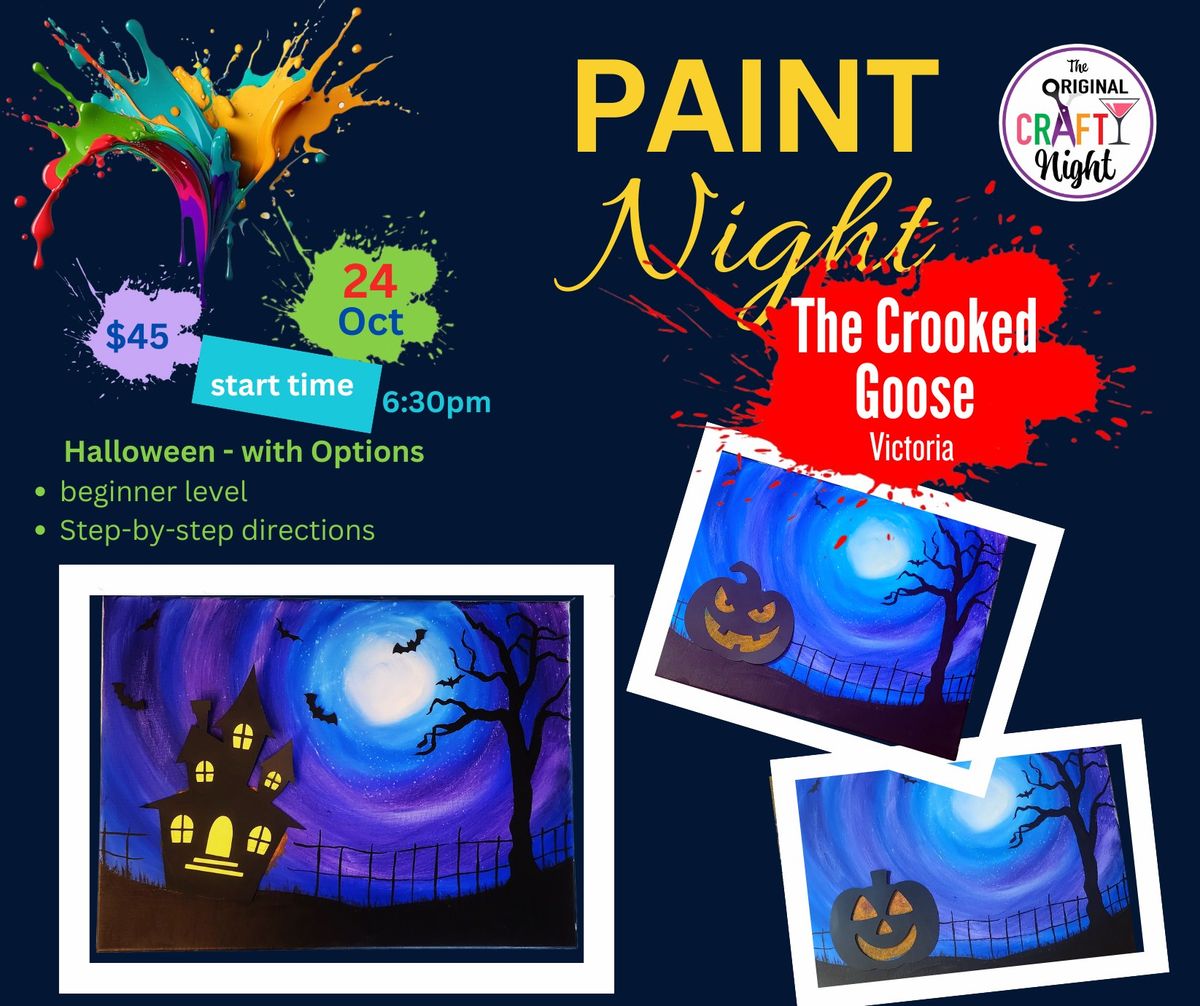 Halloween Paint Night at the Crooked Goose Smokehouse