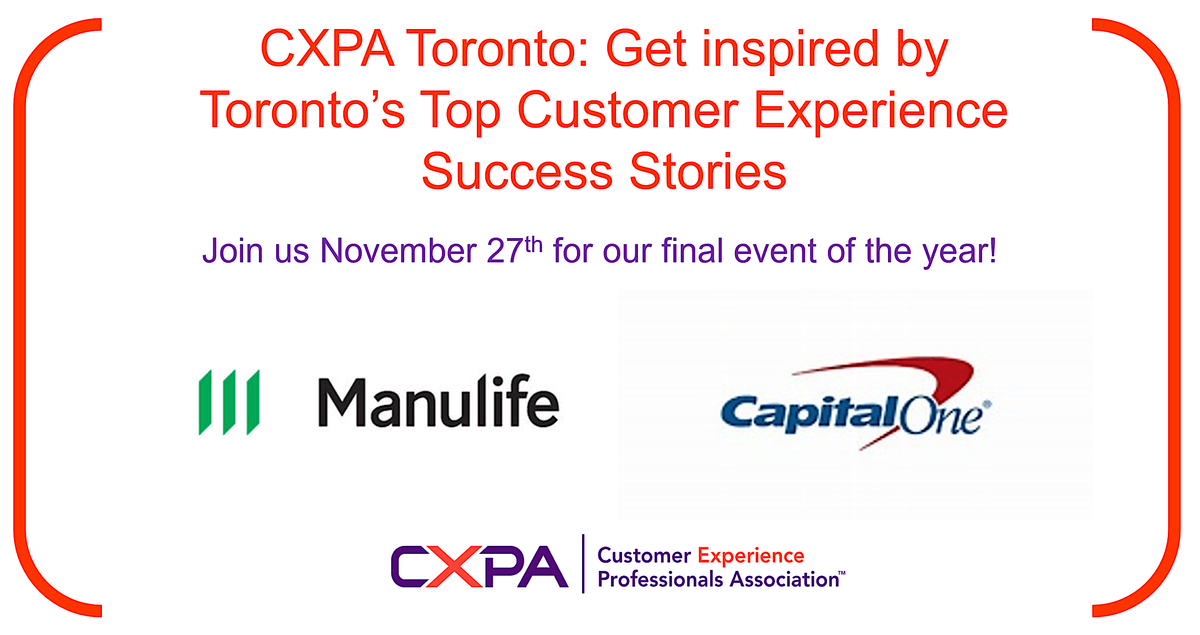 CXPA Toronto: Get inspired by Toronto's Top CX  Success Stories