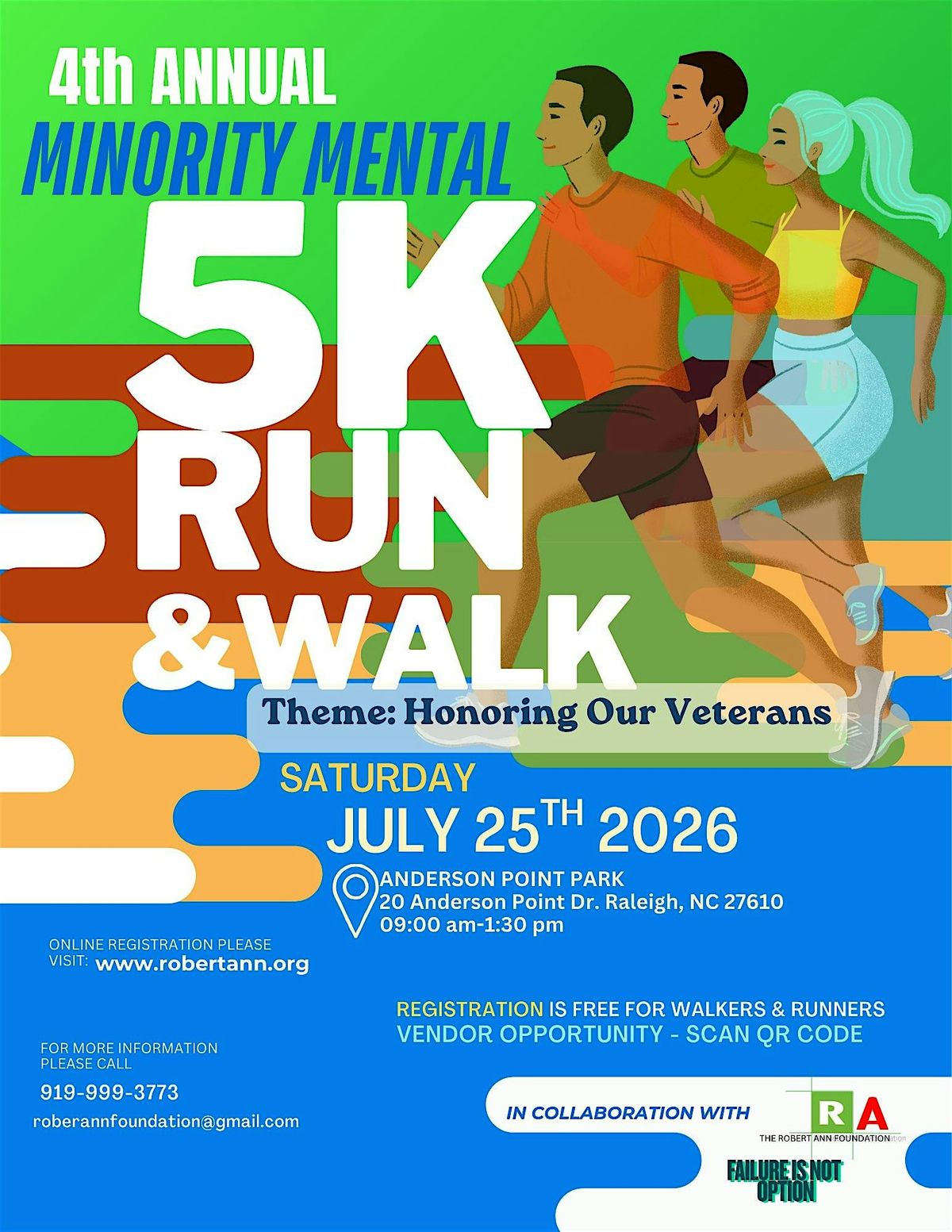 Minority Mential Health Walk and Run "Honoring Our Veterans"