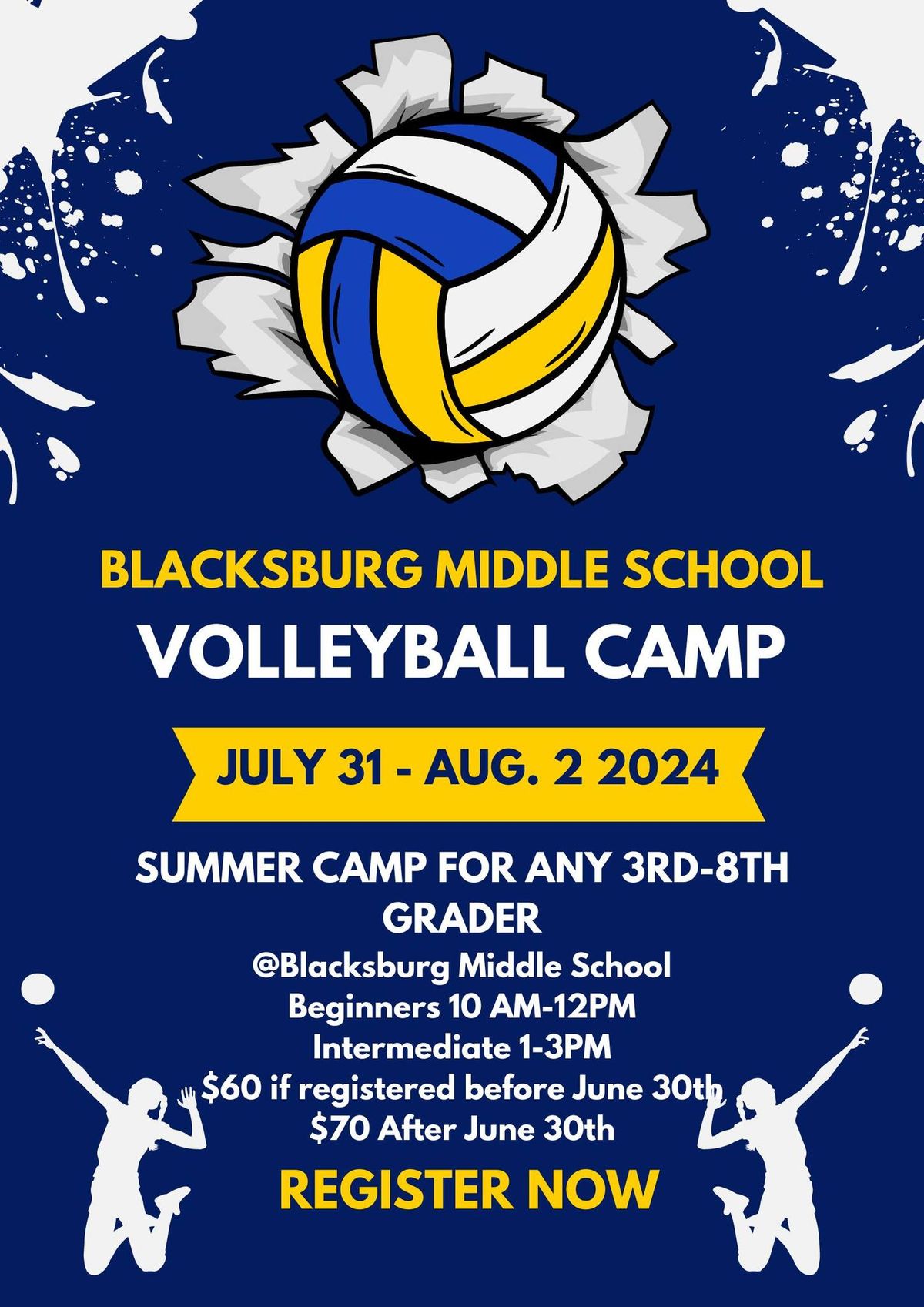 Blacksburg Middle School Volleyball Camp 