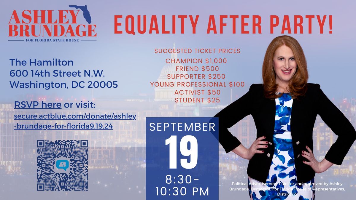 Equality After Party\/ DC Fundraiser For Ashley