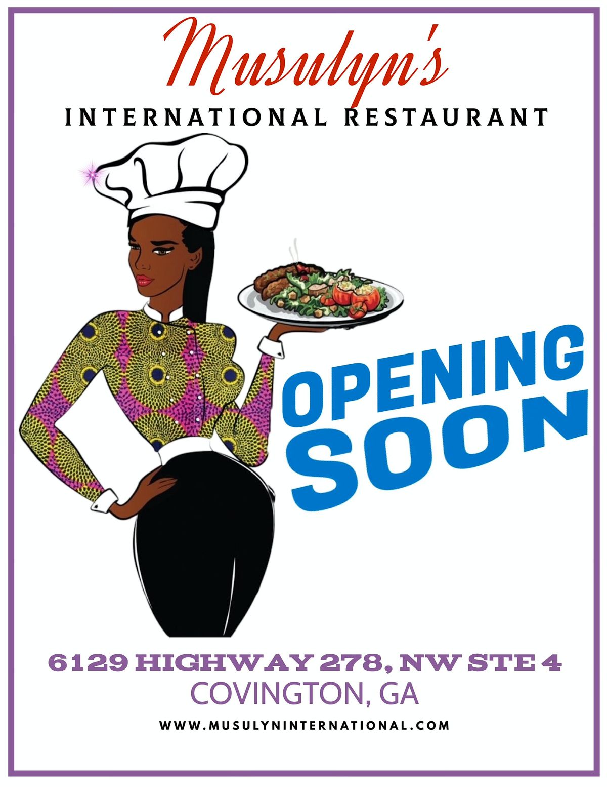 The Grand Opening of Musulyns International Restaurant, 6129 US278