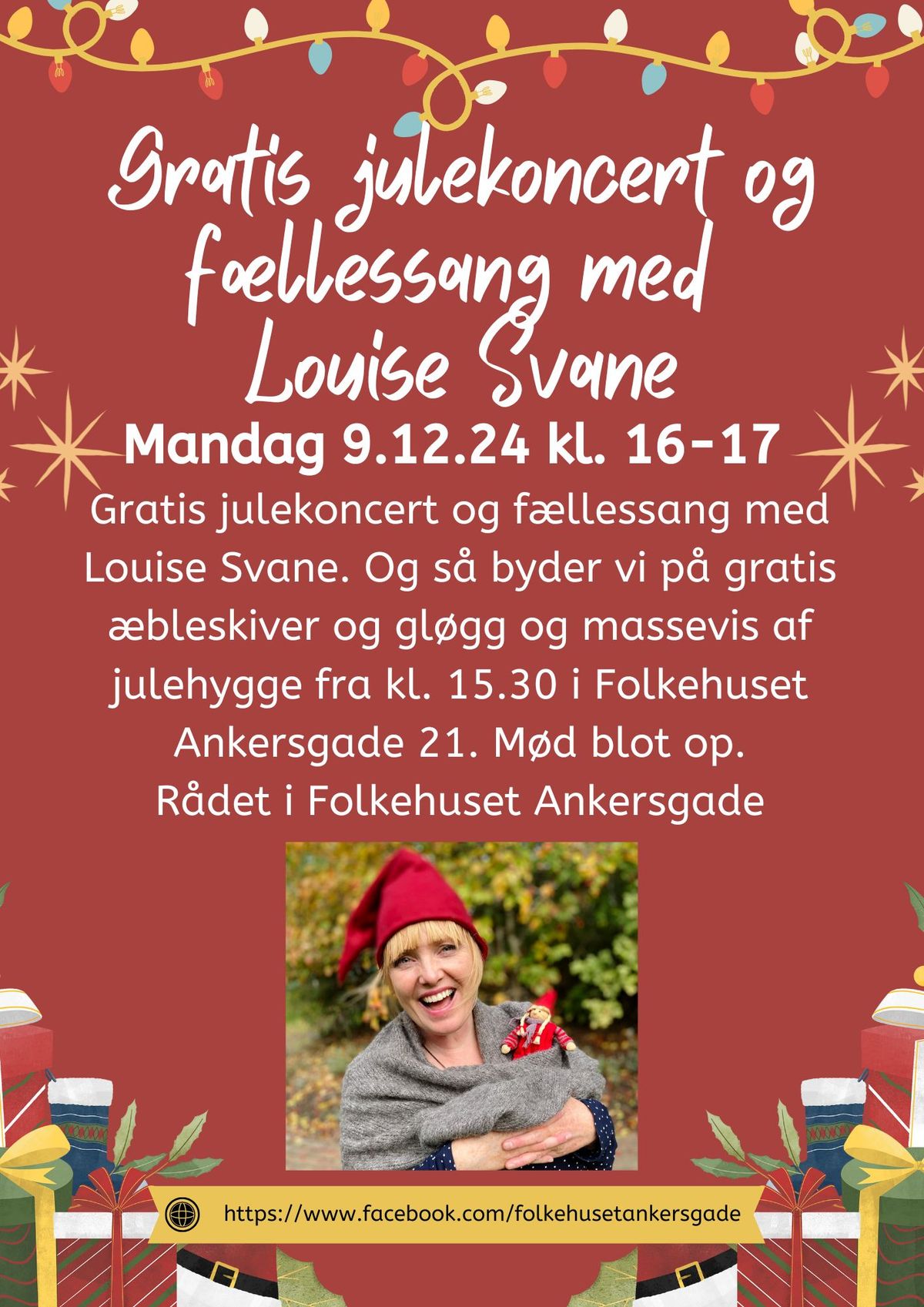 Gratis julekoncert med Louise Svane, \u00e6bleskiver og gl\u00f8gg