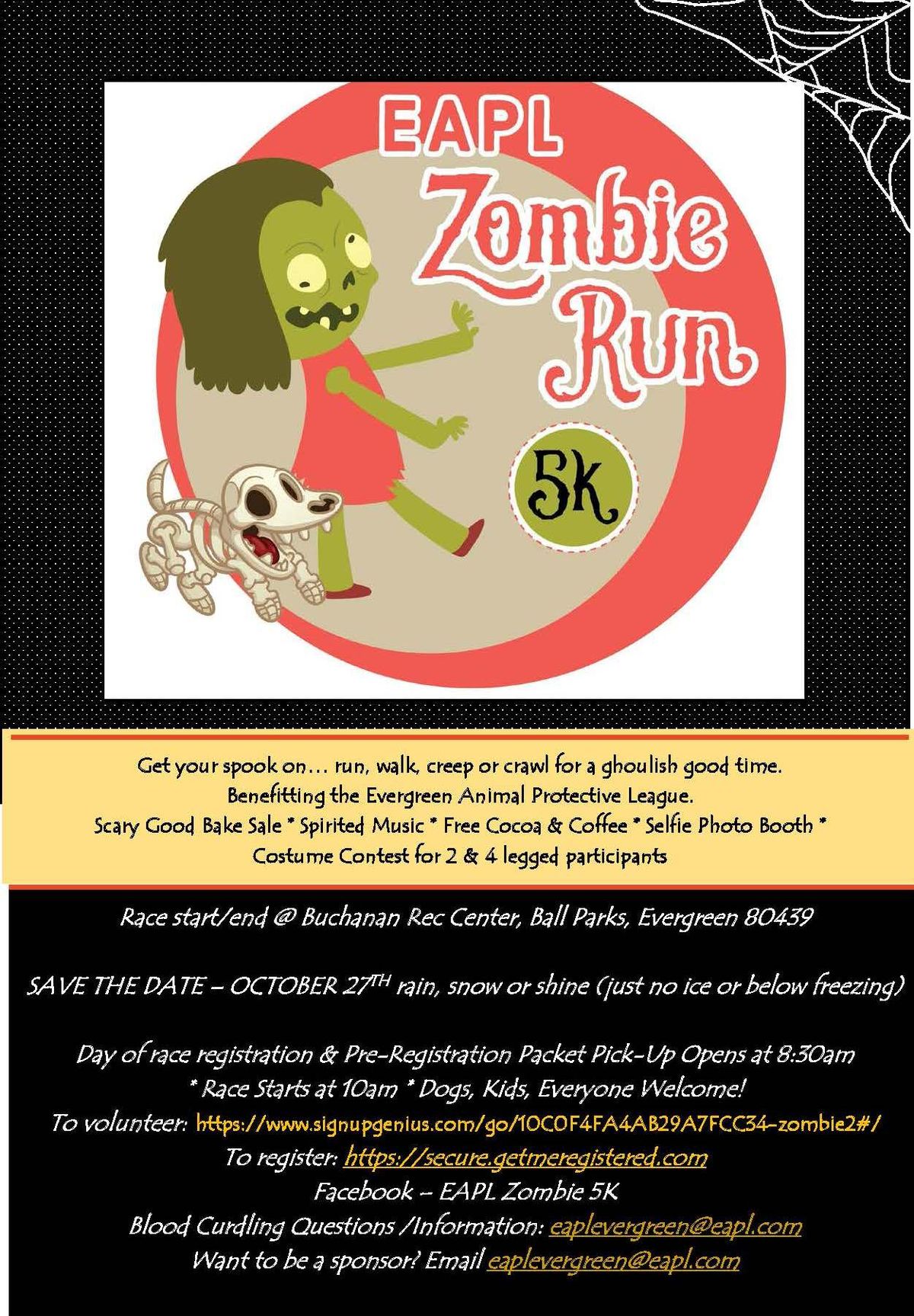 EAPL 2024 Zombie Run - Sun, Oct 27th