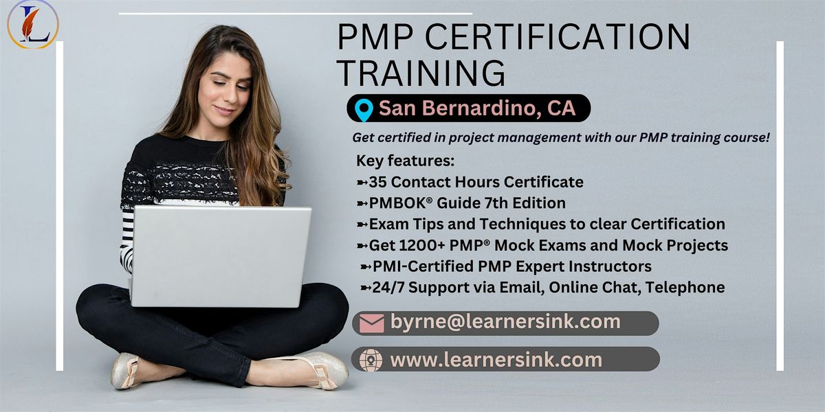 Confirmed PMP exam prep workshop in San Bernardino, CA