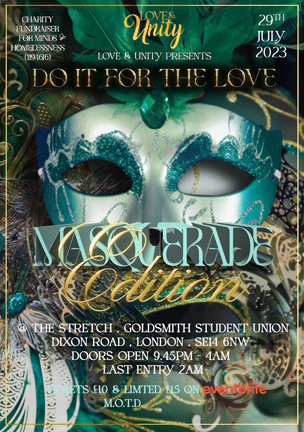 DO IT FOR THE LOVE (MASQUERADE EDITION)  REGGAE, LOVERS ROCK, DANCEHALL..!!