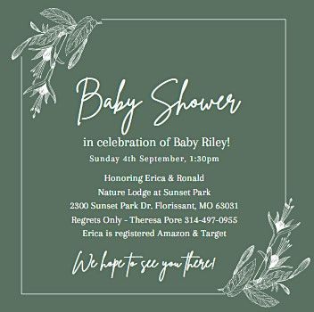 Erica & Ronald Babyshower - Welcome Baby Riley!, The Nature Lodge at ...