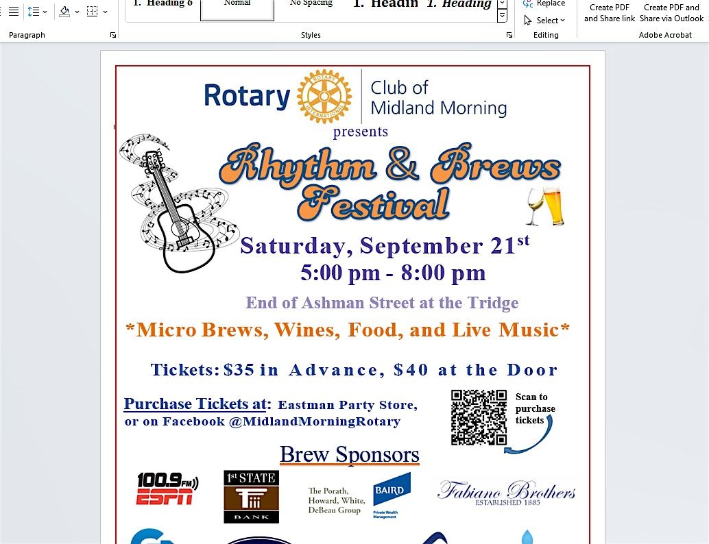 Midland Morning Rotary Rhythm & Brews Festival
