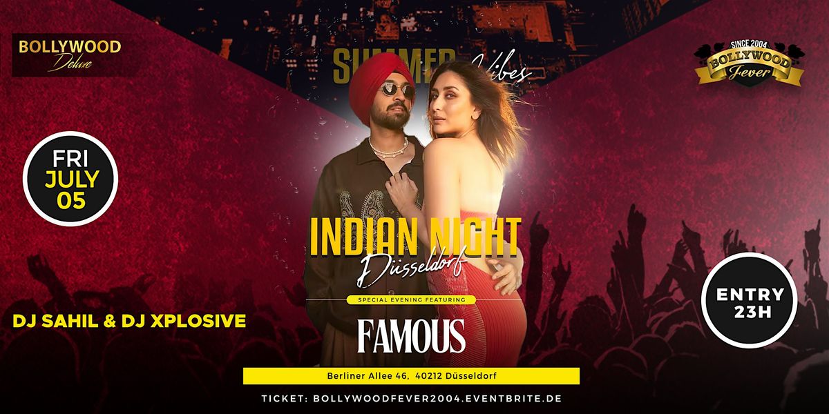 Bollywood Summer Vibes Party \/ Indian Night in D\u00fcsseldorf