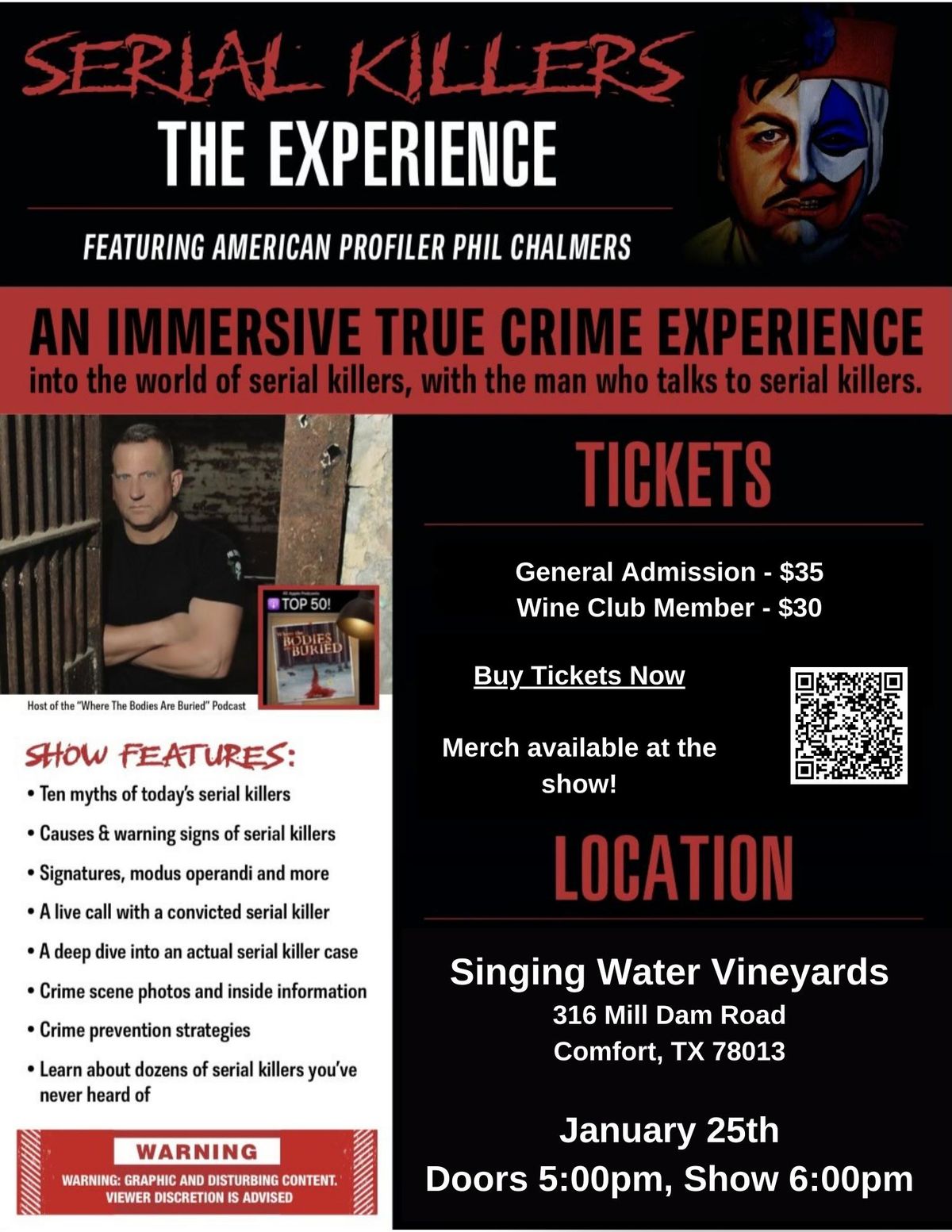 Serial Killers the Experience Featuring American Profiler Phil Chalmers