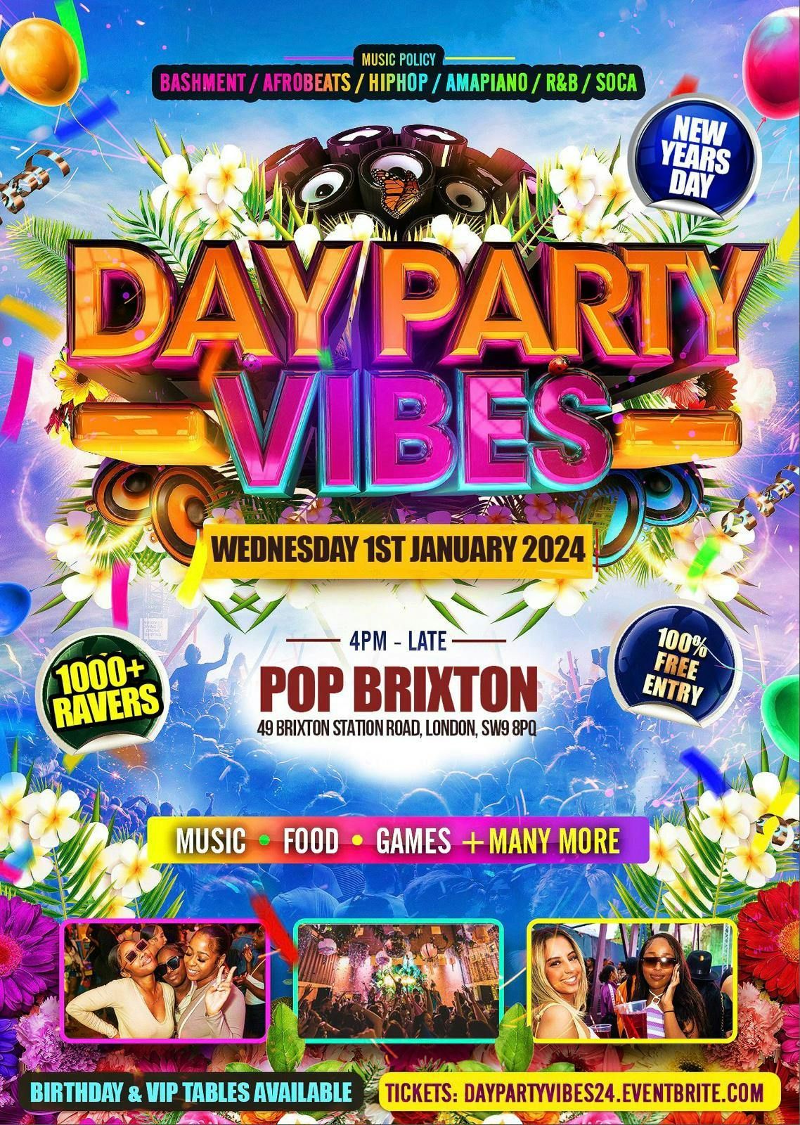 Day Party Vibes - Everyone Free Before 7PM